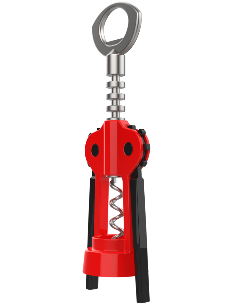 Corkscrew isolated on background. 3d rendering - illustration png