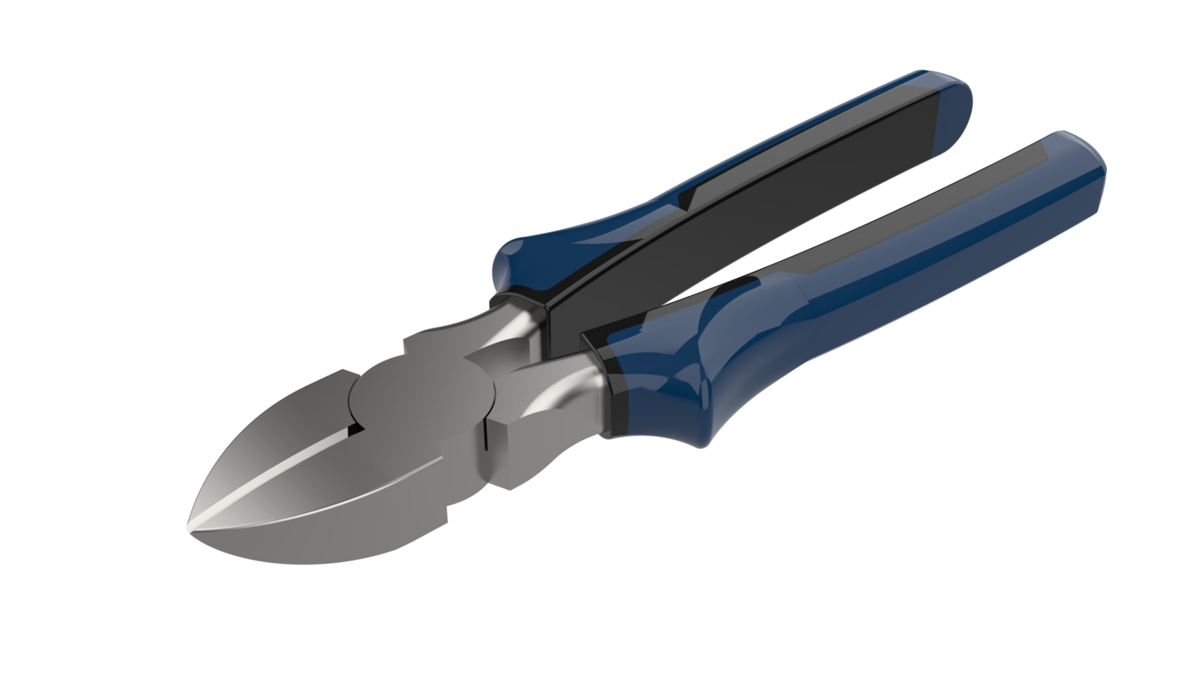 Pliers close-up scene isolated on background.  3d rendering - illustration png