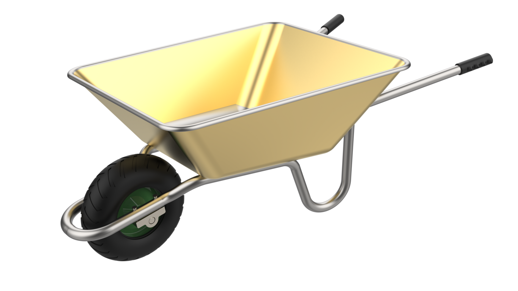 wheelbarrow isolated on background. 3d rendering - illustration png
