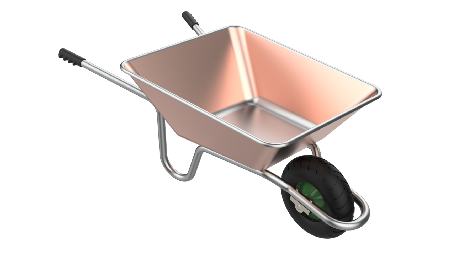 wheelbarrow isolated on background. 3d rendering - illustration png