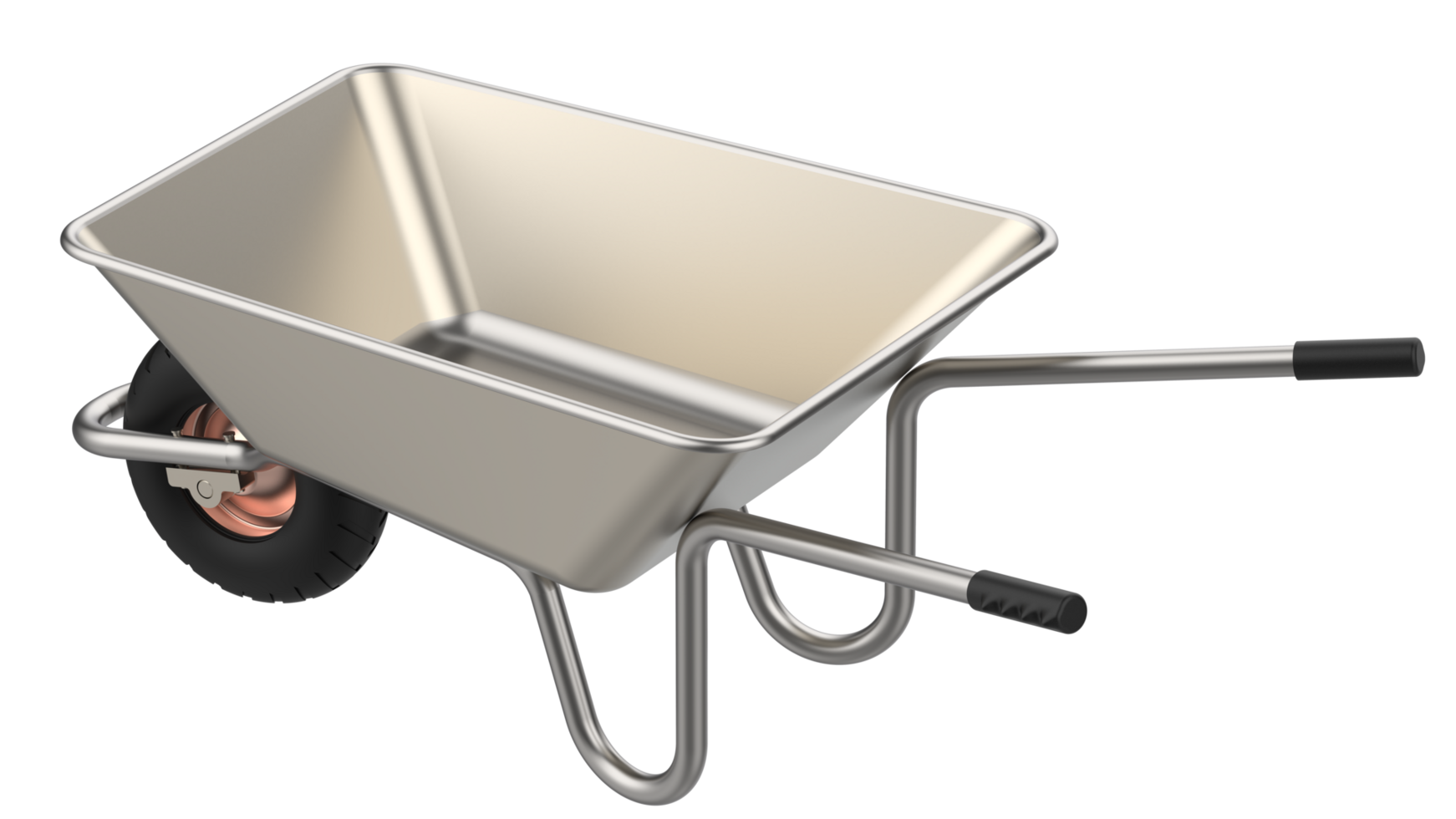 wheelbarrow isolated on background. 3d rendering - illustration png