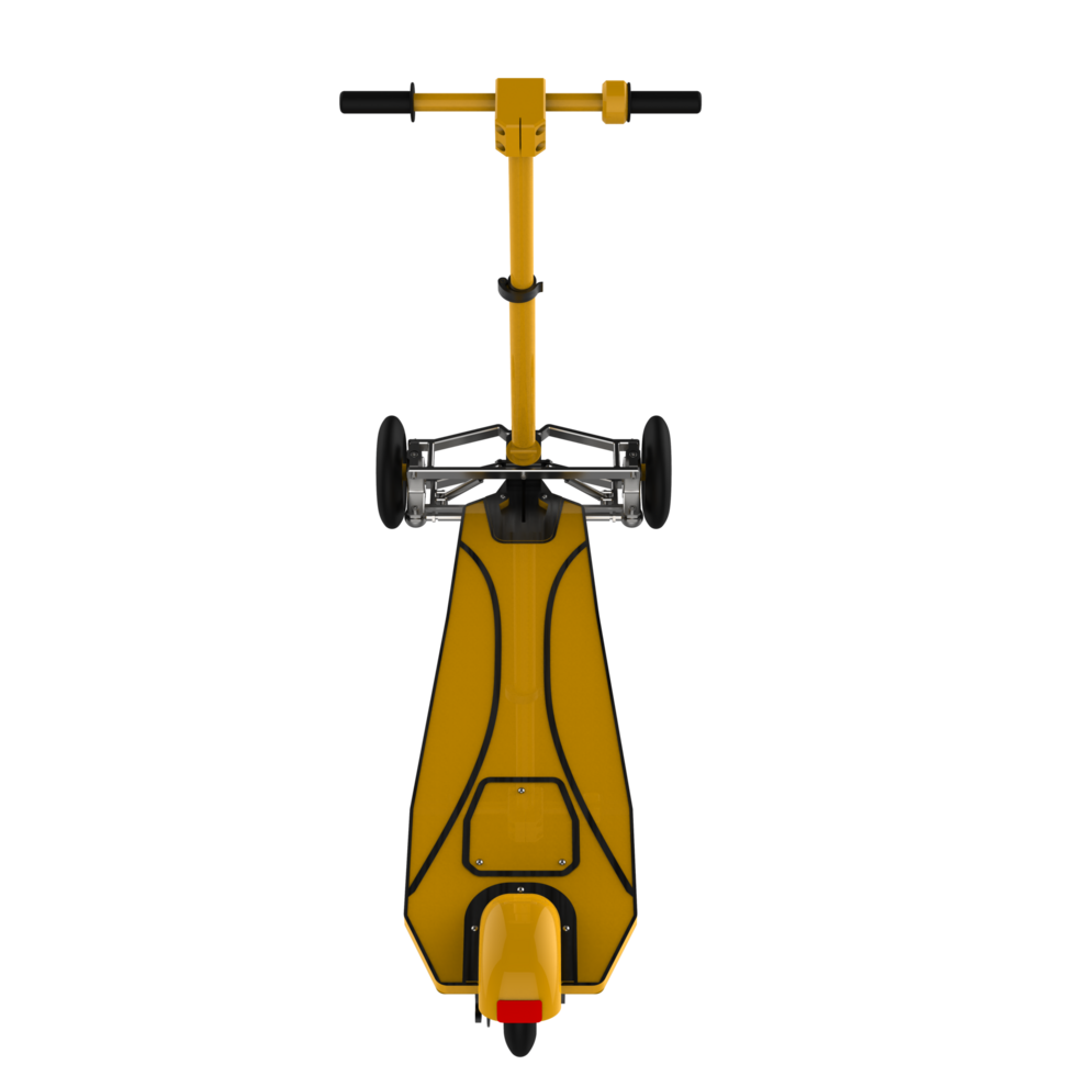 Three-wheel scooter close-up scene isolated on background. 3d rendering - illustration png