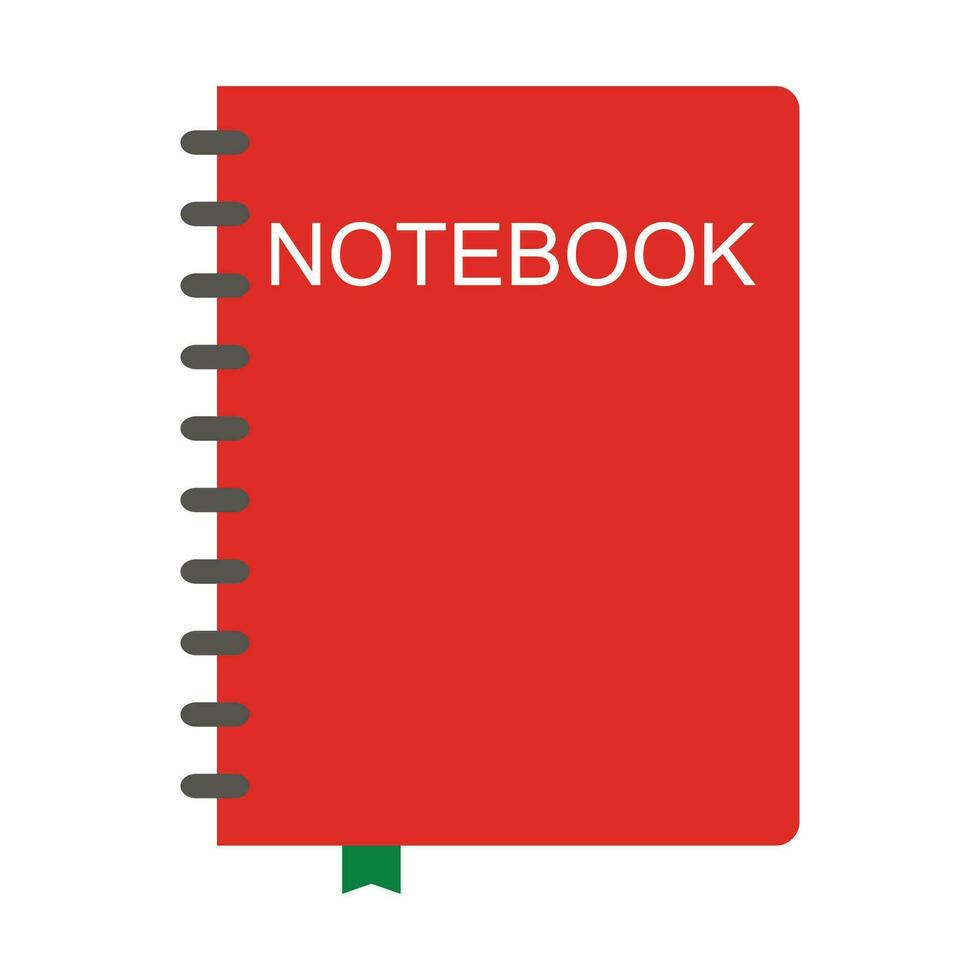 Orange Notebook icon isolated on white background, Vector illustration