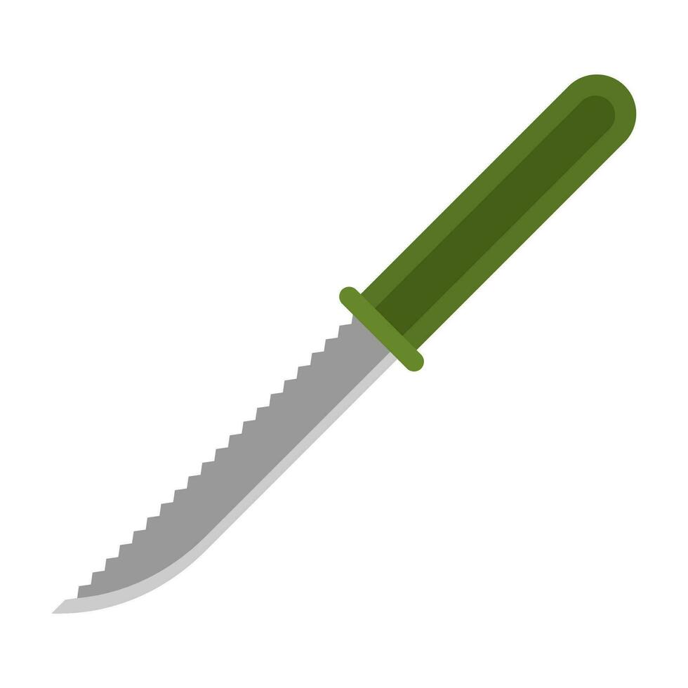 Knife icon in flat style isolated on white background. Vector illustration