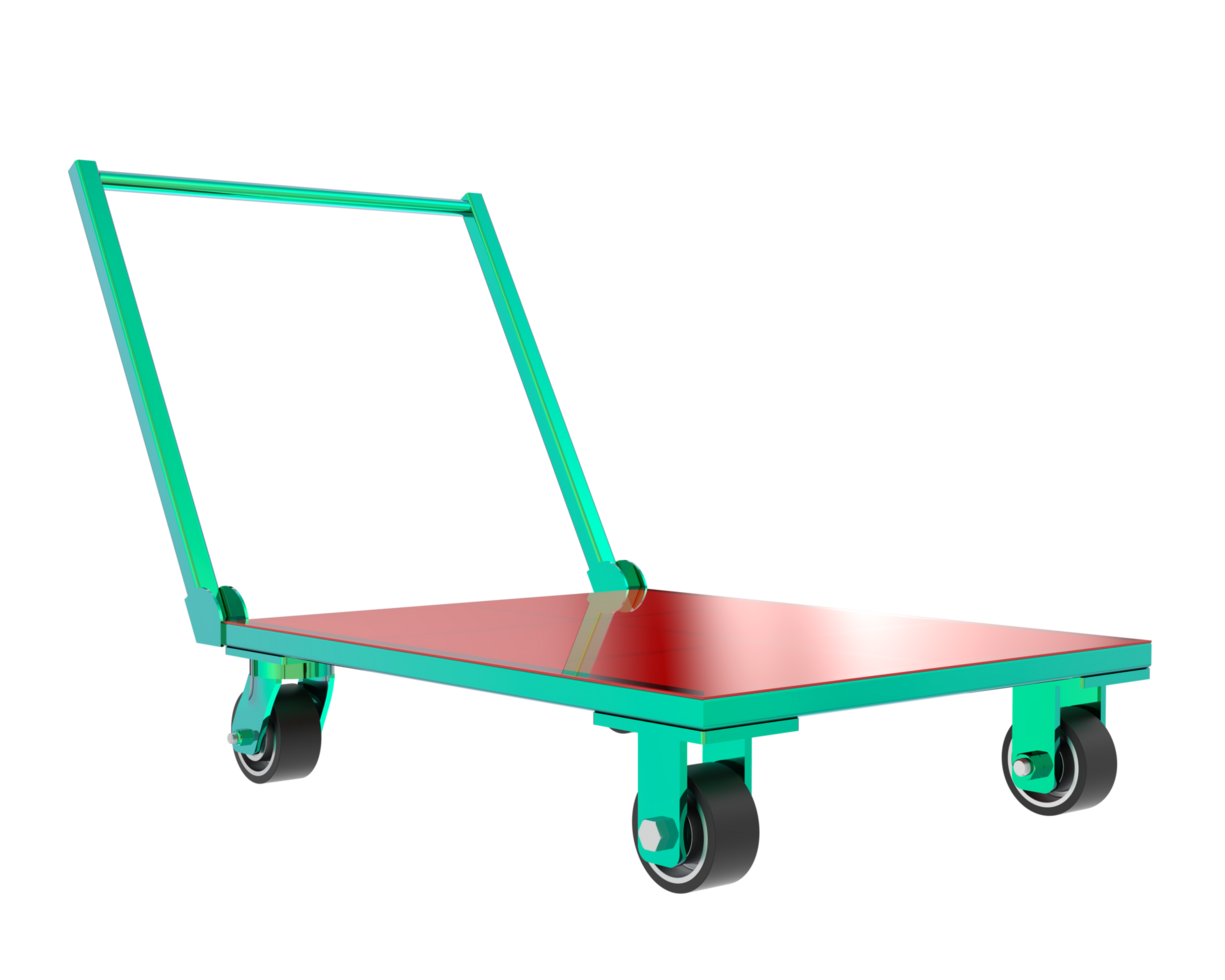 Warehouse cart isolated on background. 3d rendering - illustration png