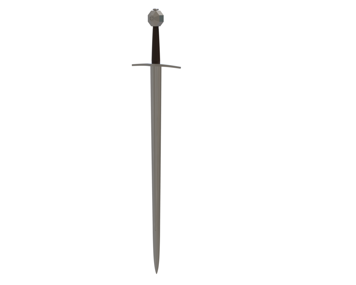 Long sword isolated on background. 3d rendering - illustration png