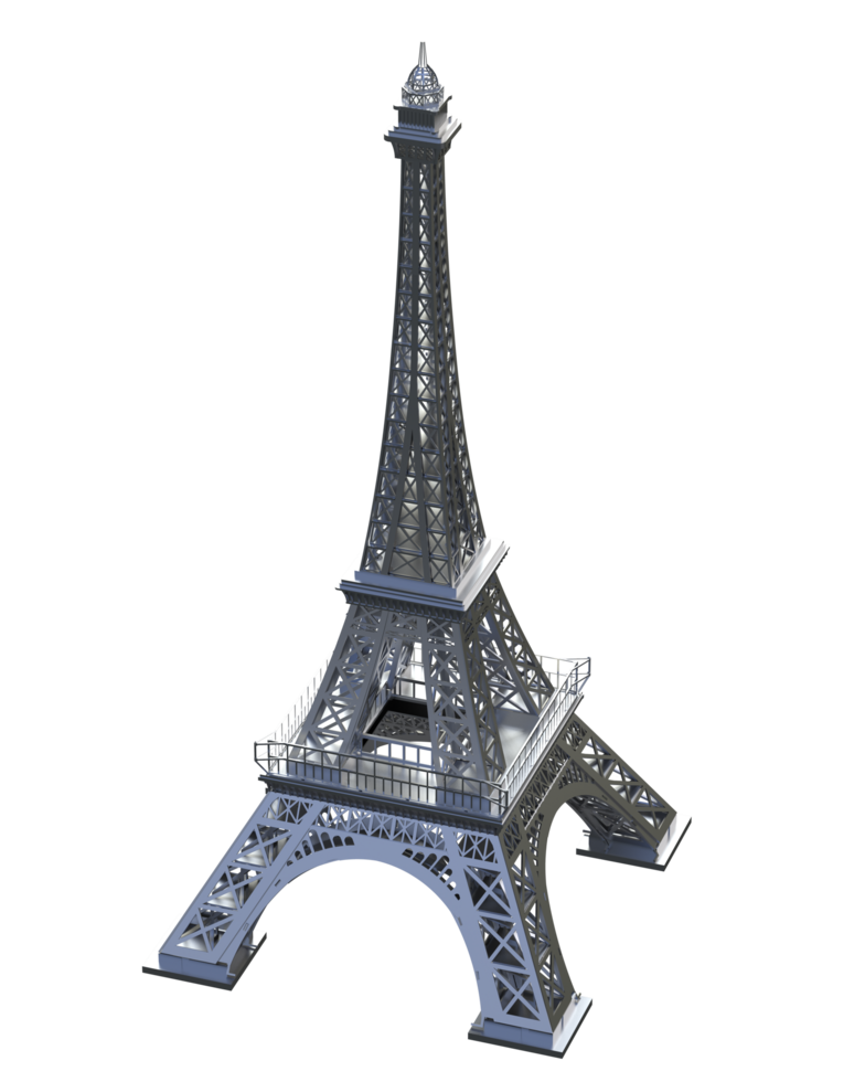 eiffel Torre isolato su sfondo. 3d interpretazione - illustrazione png