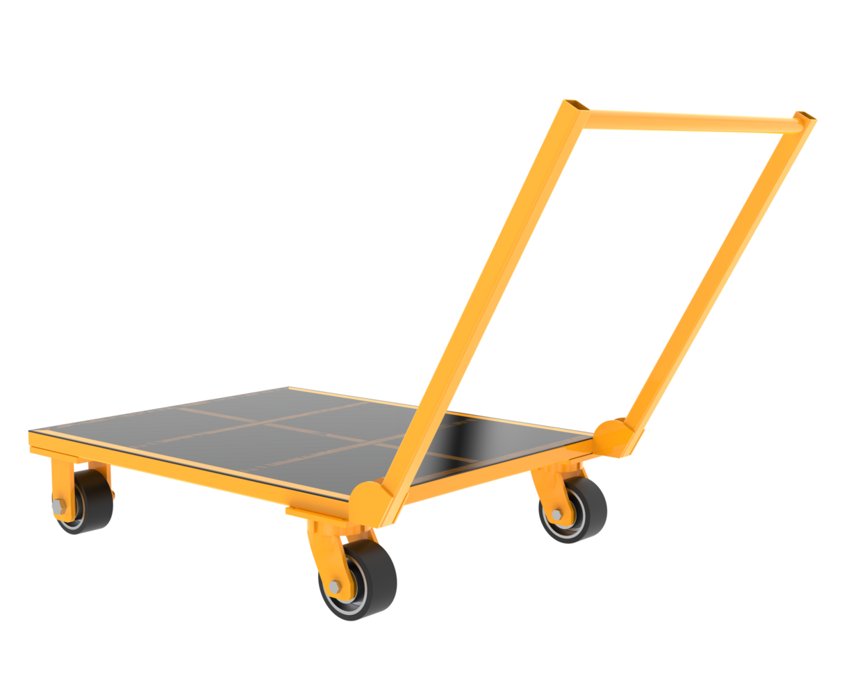 Warehouse cart isolated on background. 3d rendering - illustration png