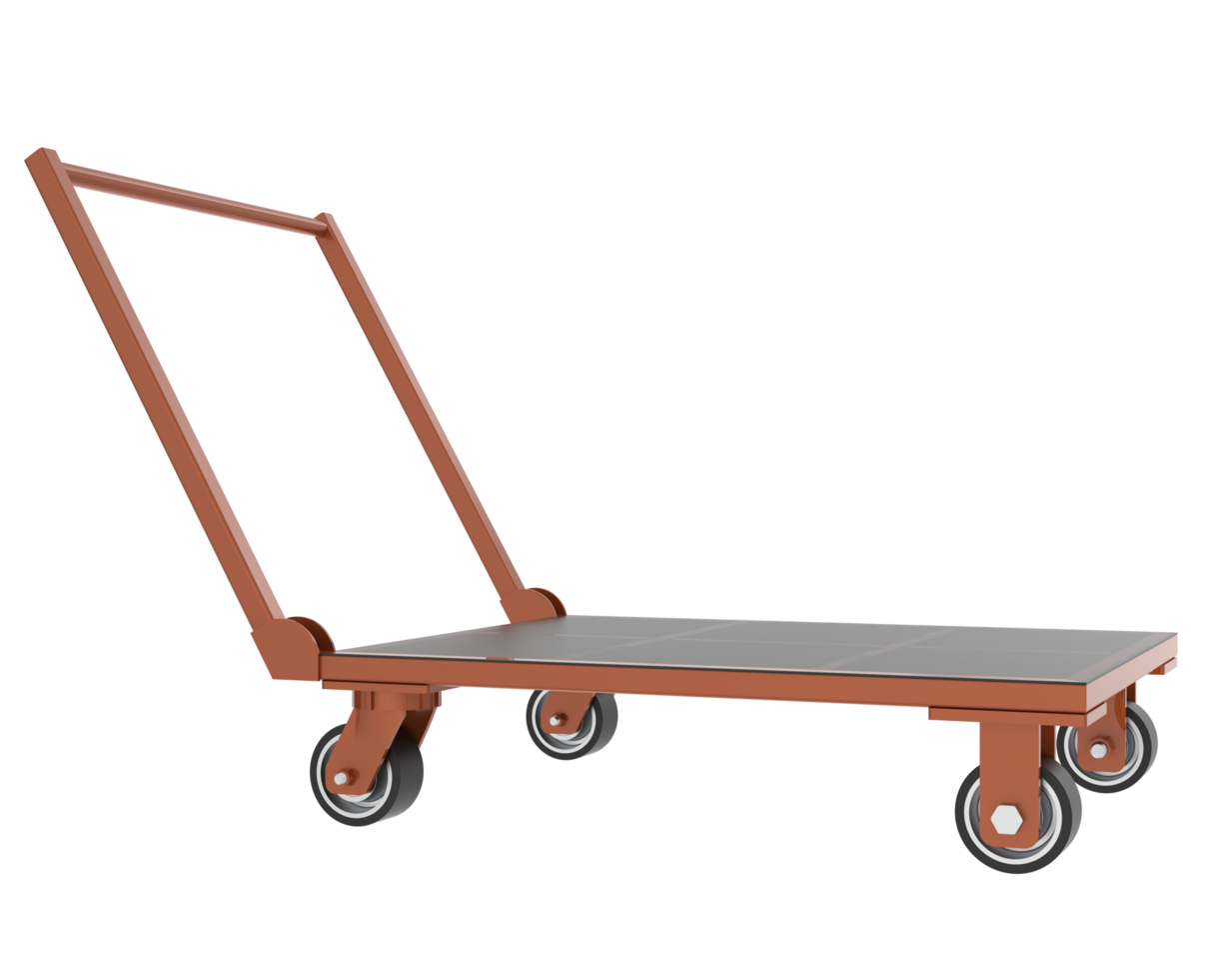 Warehouse cart isolated on background. 3d rendering - illustration png