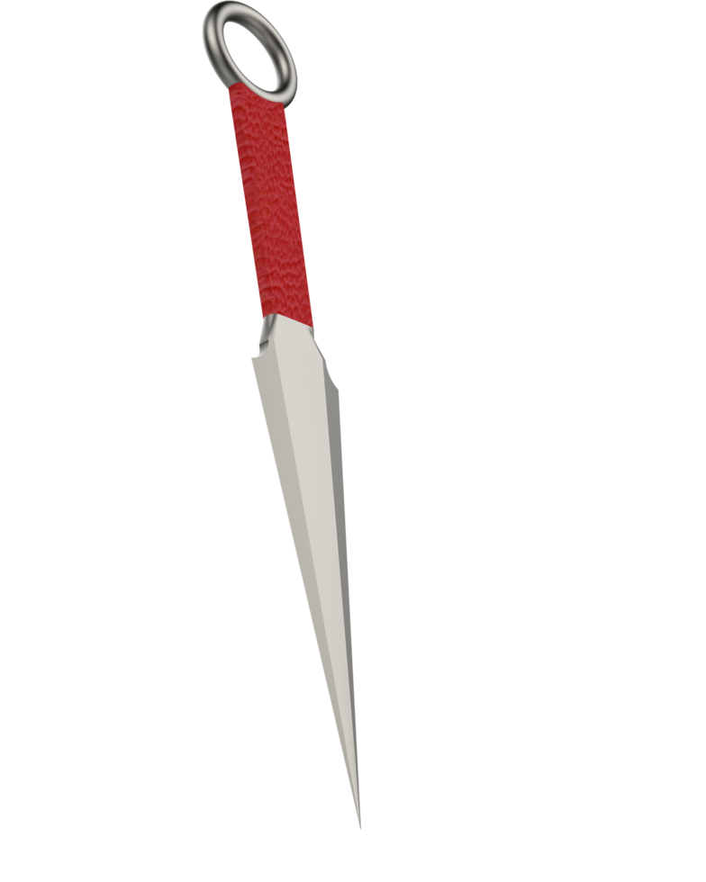 kasta kniv isolerat på bakgrund. 3d tolkning - illustration png