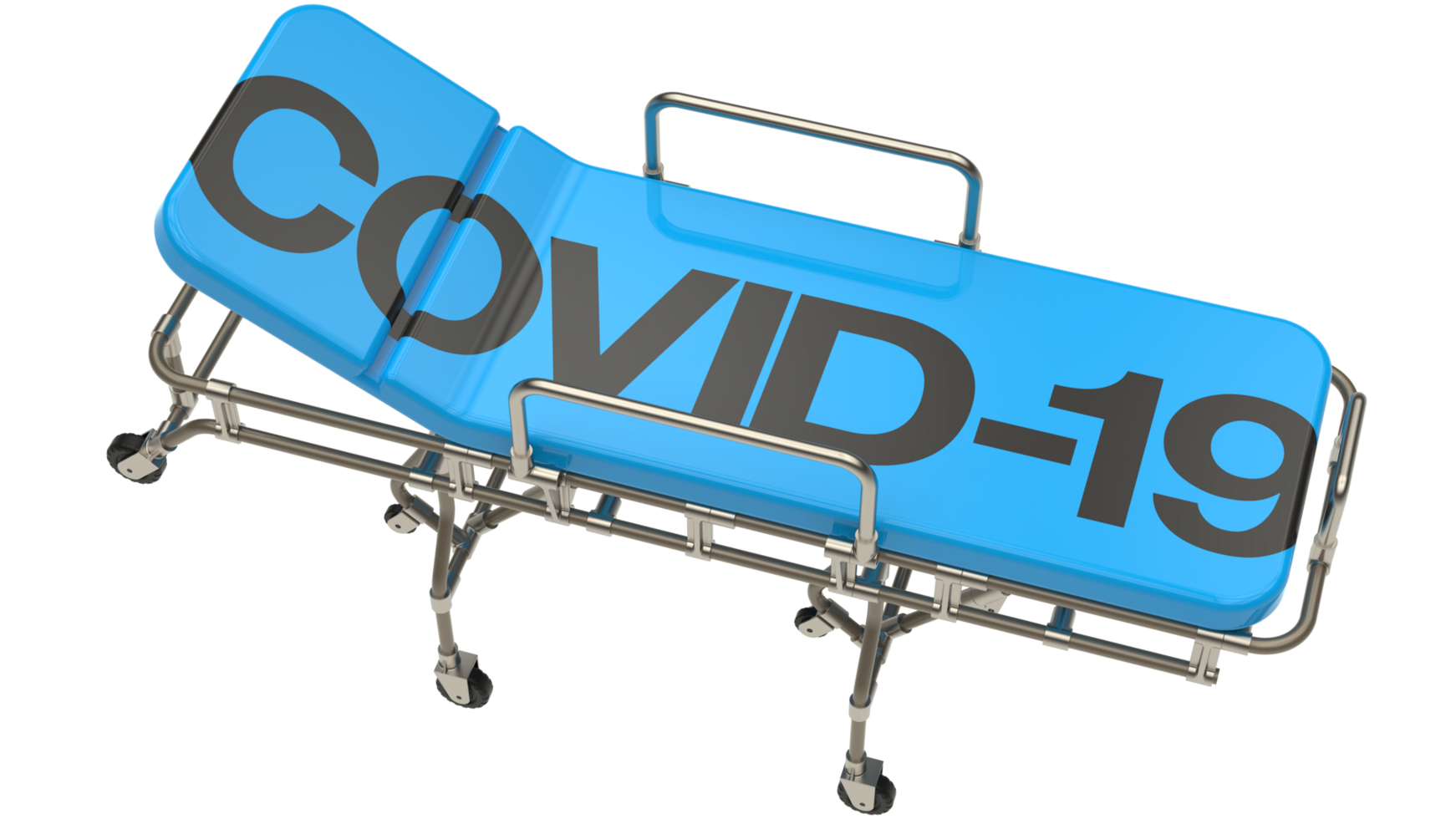Medical bed for epidemic virus isolated on background. 3d rendering - illustration png