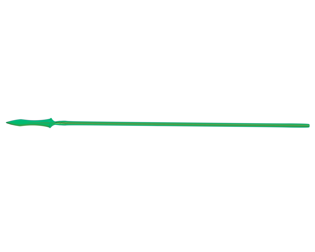 Spear isolated on background. 3d rendering - illustration png