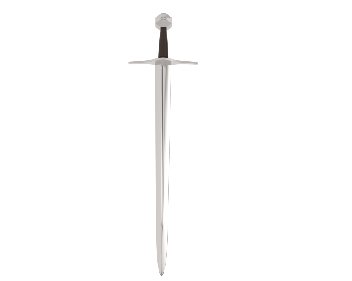 Long sword isolated on background. 3d rendering - illustration png