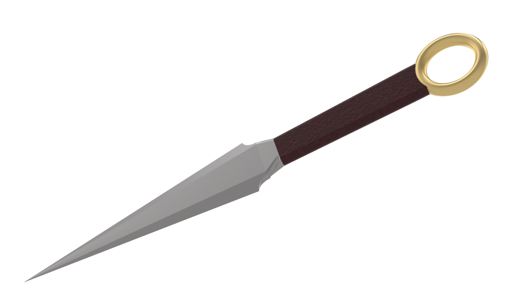 Throwing knife isolated on background. 3d rendering - illustration png
