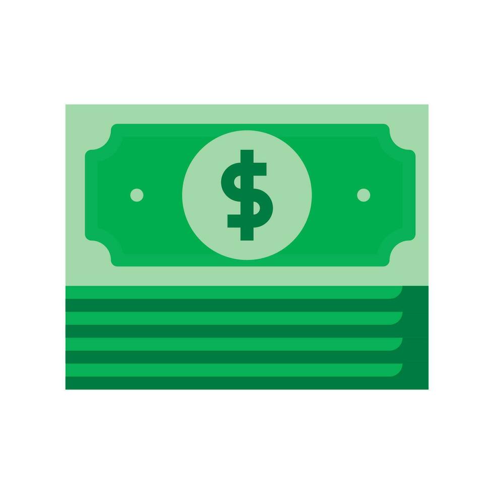 Stack of Money icon isolated on white background. Vector illustration