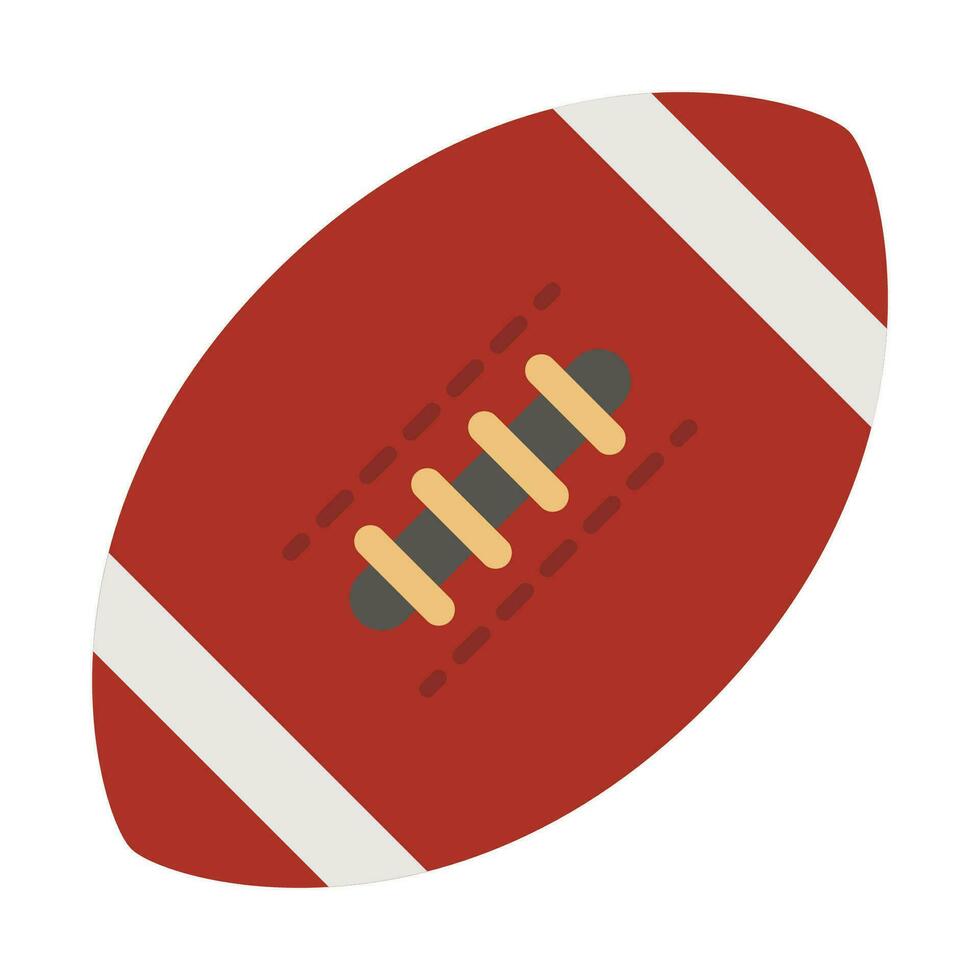 Rugby ball or american football ball. Vector illustration.