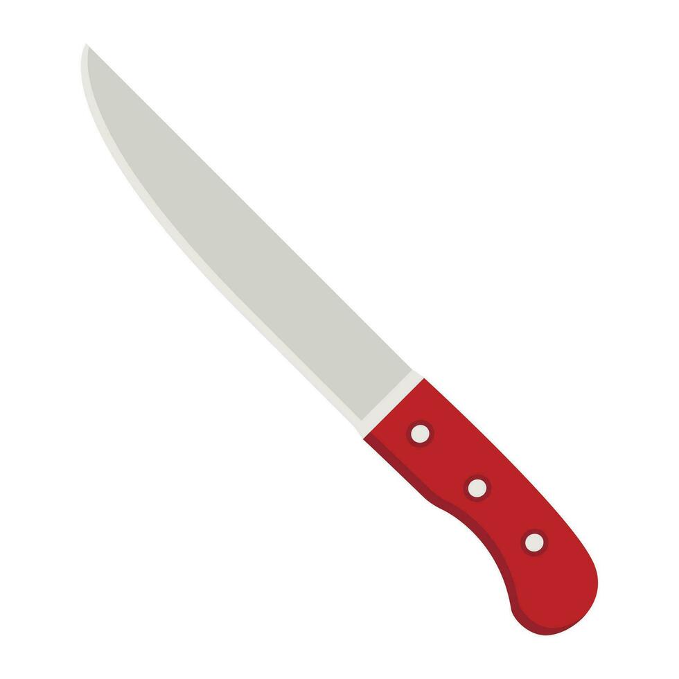 Knife icon in flat style. Kitchen utensils sign. Vector