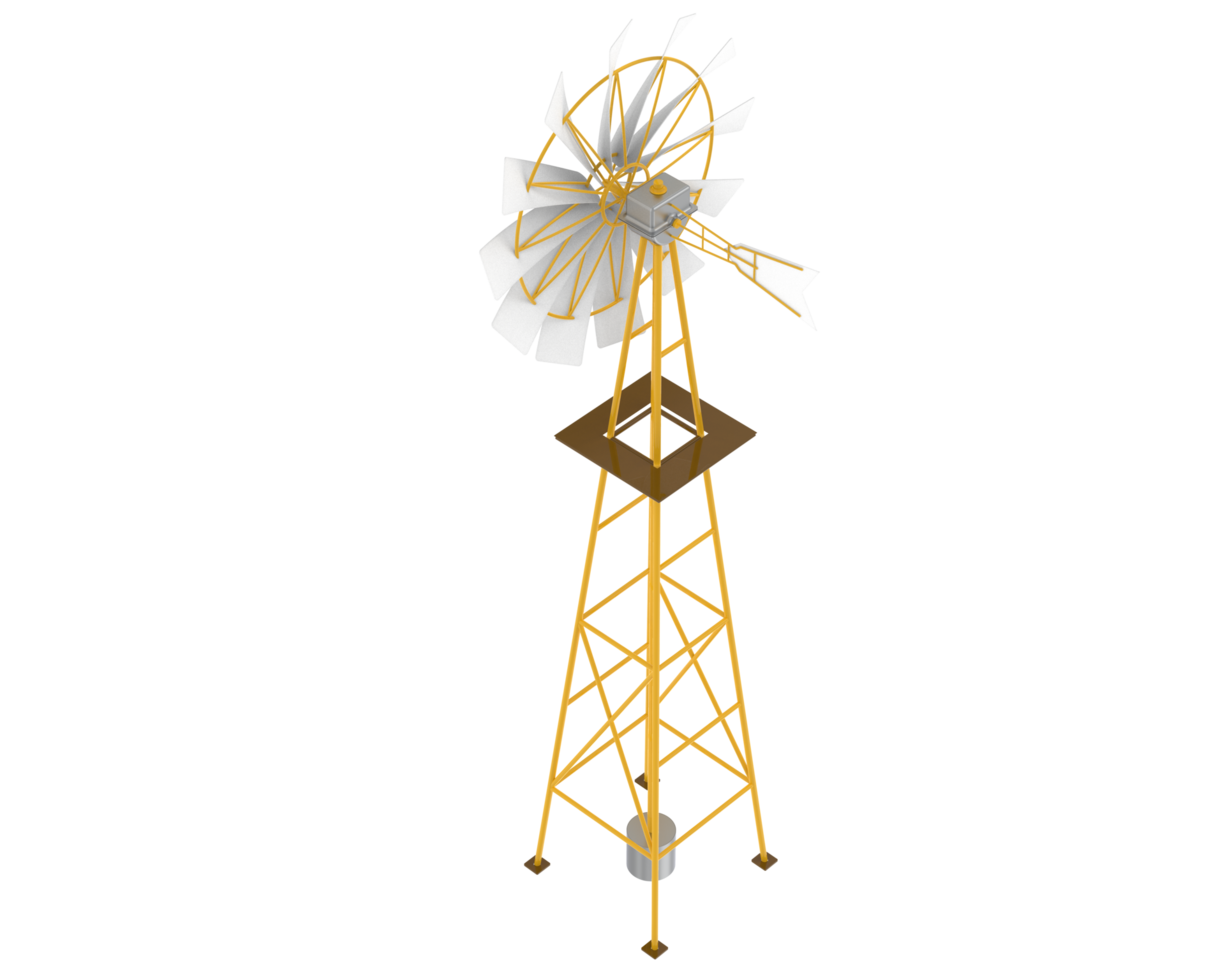 Windmill isolated on background. 3d rendering - illustration png