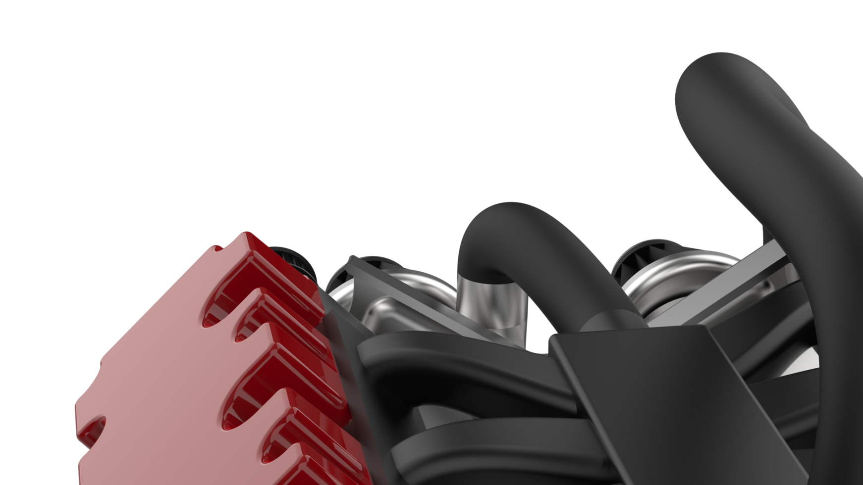 V6 engineisolated on background. 3d rendering - illustration png