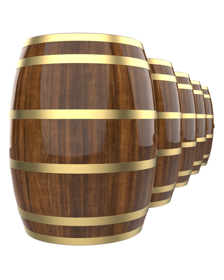 Beer barrel isolated on background. 3d rendering- illustration png