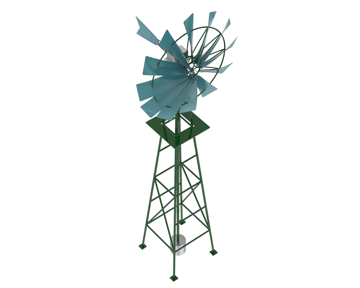 Windmill isolated on background. 3d rendering - illustration png