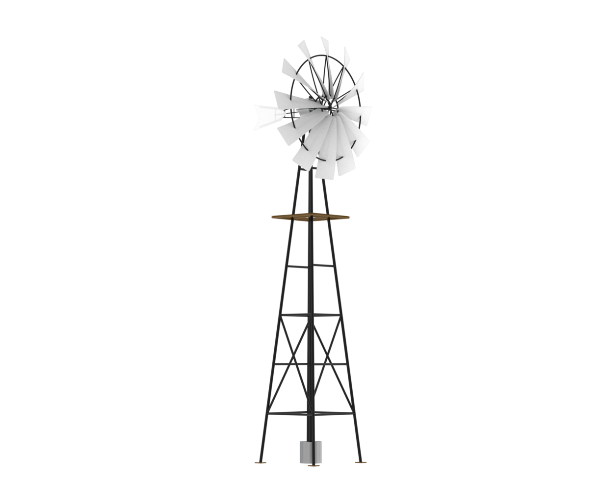 Windmill isolated on background. 3d rendering - illustration png