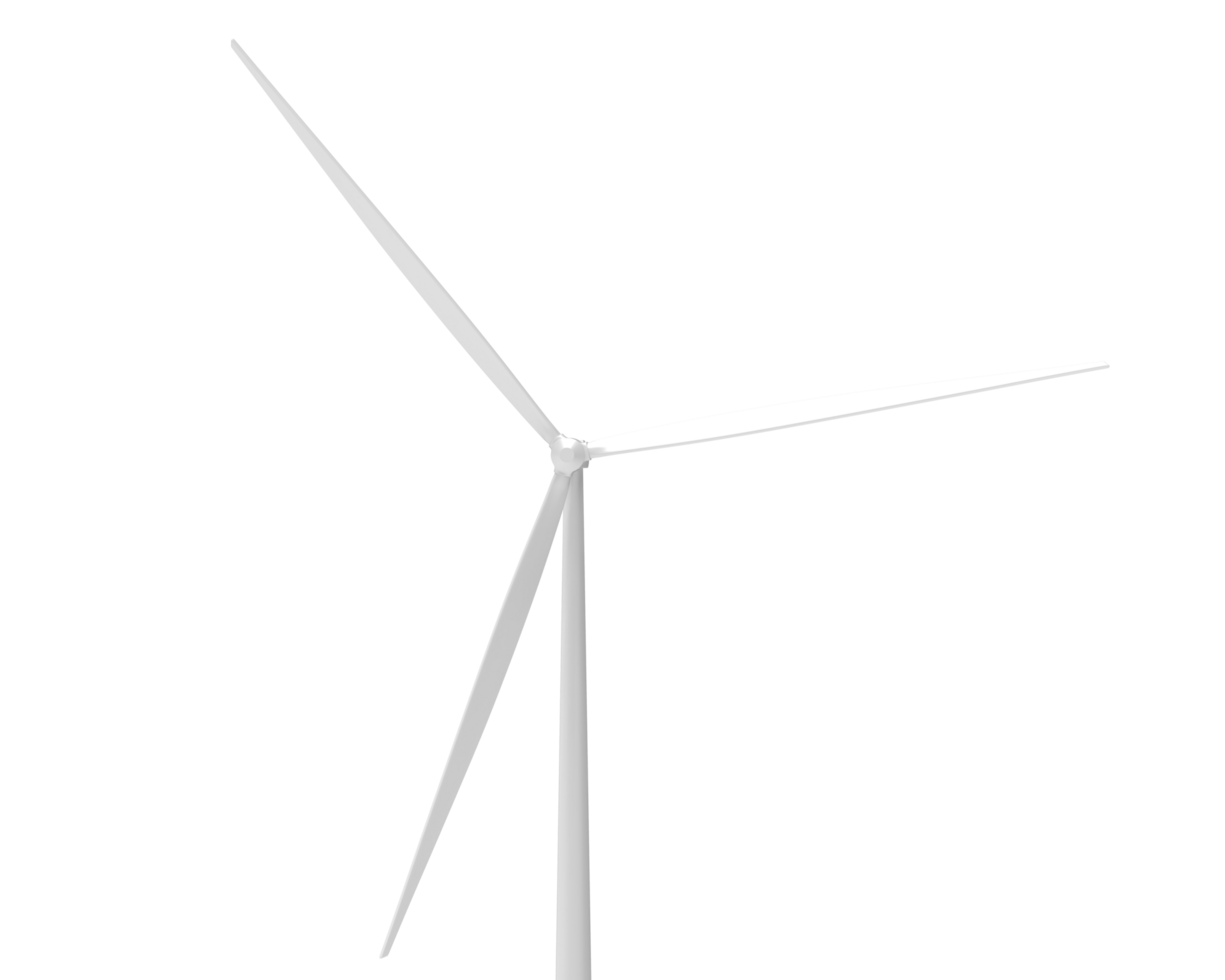 windmolen geïsoleerd Aan achtergrond. 3d renderen - illustratie png