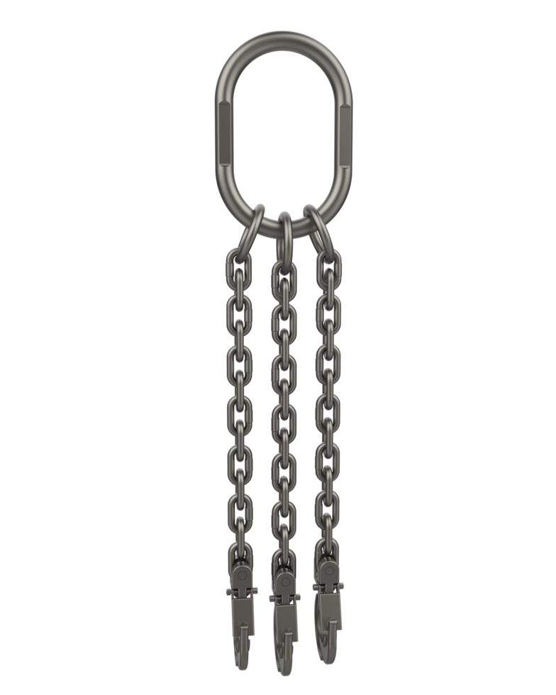 Crane hook close-up scene isolated on background. 3d rendering - illustration png