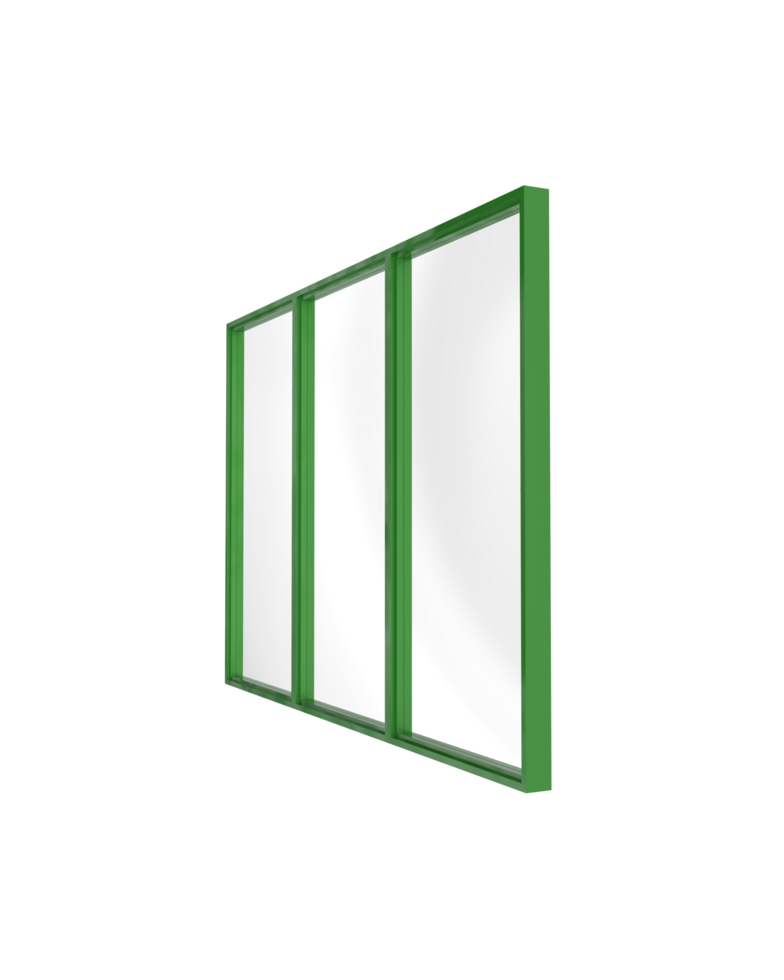 Apartment window isolated on grey background. 3d rendering - illustration png