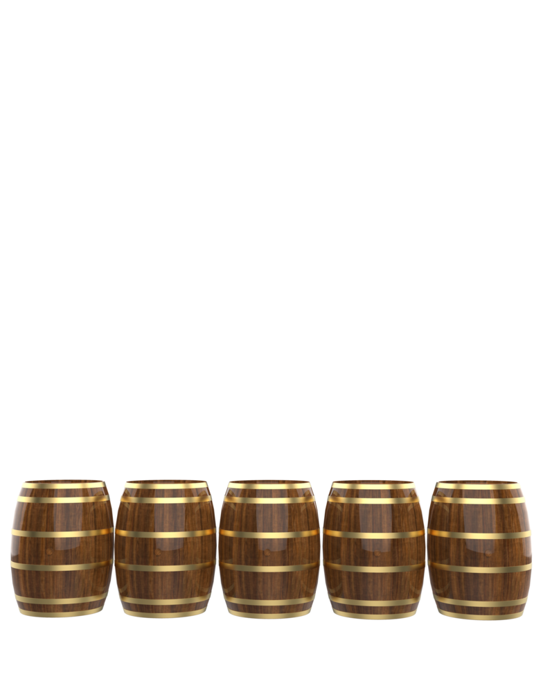 Beer barrel isolated on background. 3d rendering- illustration png