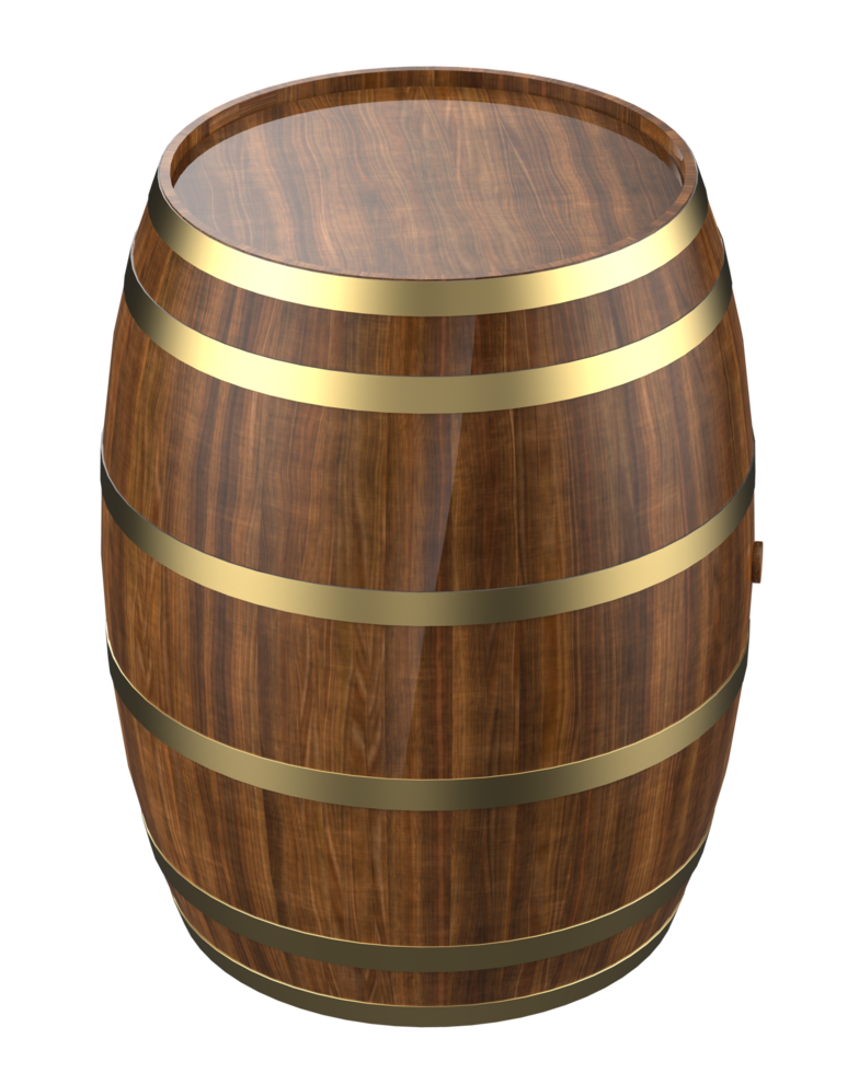 Beer barrel isolated on background. 3d rendering- illustration png