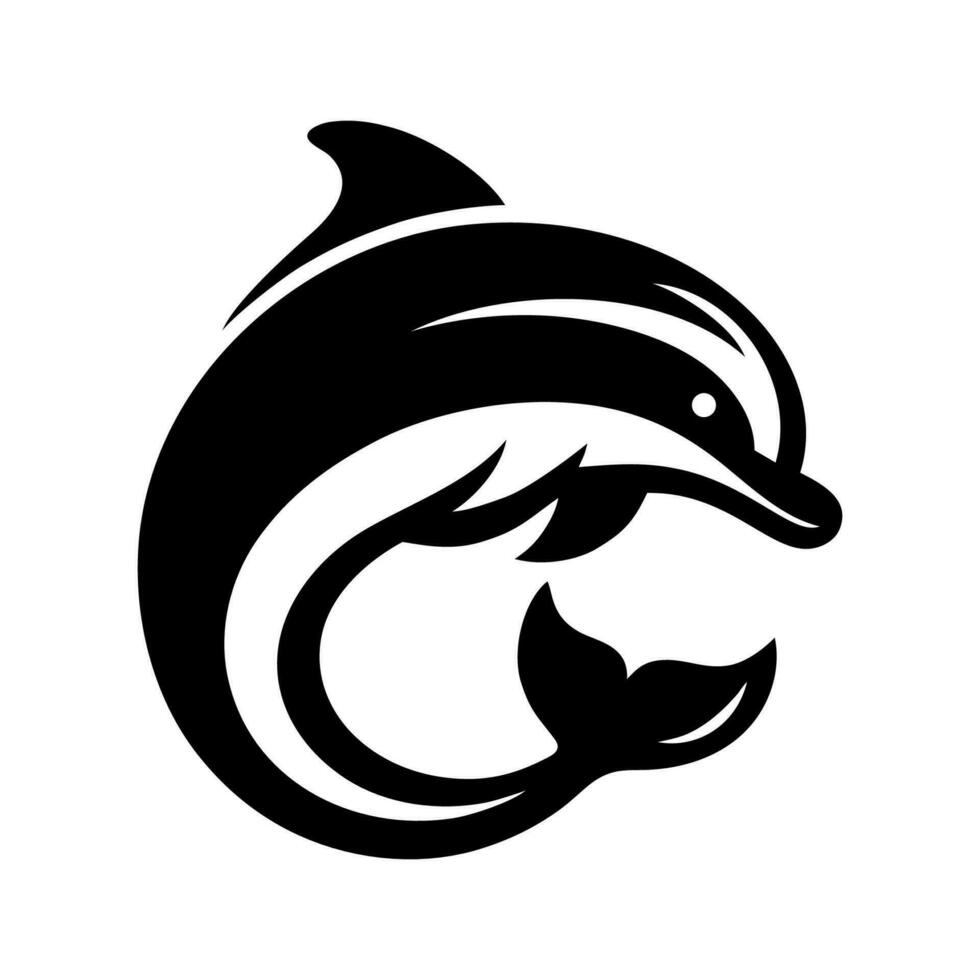 delfín icono. acuático mar mamífero, marina animal. vector ilustración