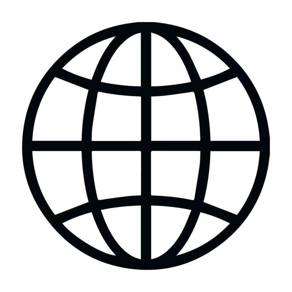 Globe icon isolated on white background. Vector illustration