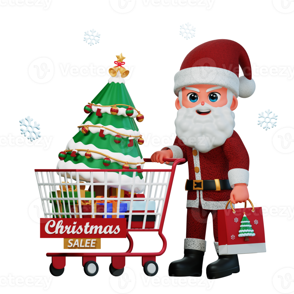 3D Character Christmas Santa Illustration png