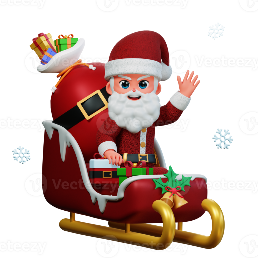 3D Character Christmas Santa Illustration png