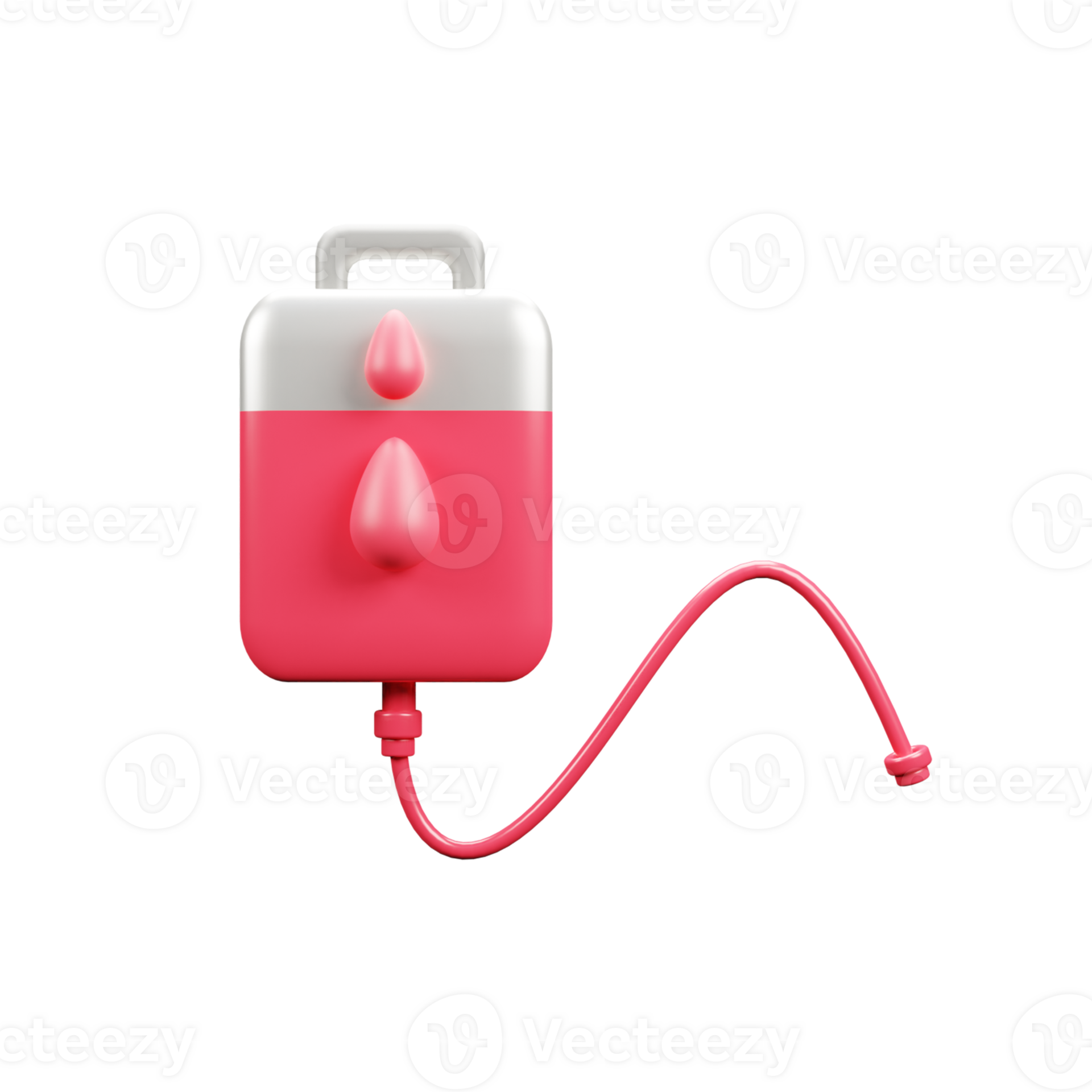 blood bag 3d icon illustration or blood donation bag 3d icon