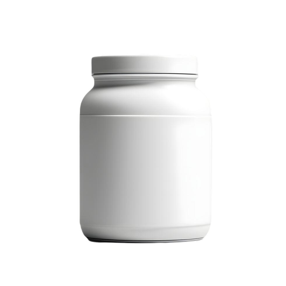 Silhouette Brilliance, Front View Blank Jar Mockup on Transparent Display png