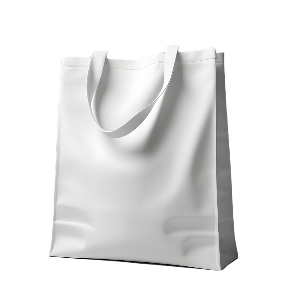 Invisible Glamour, White Bag Mockup on Transparent Background png