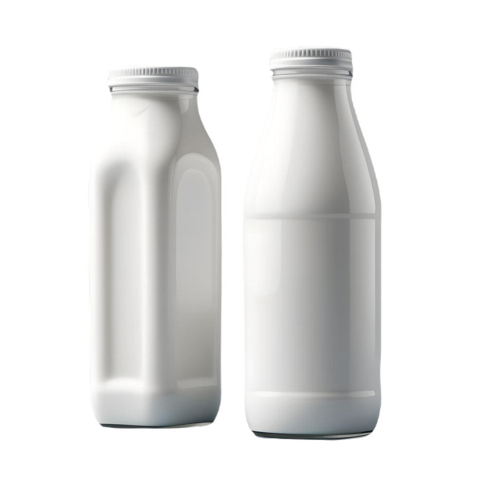 Translucent Simplicity, Blank Milk Bottle Mockup with Ethereal Background png