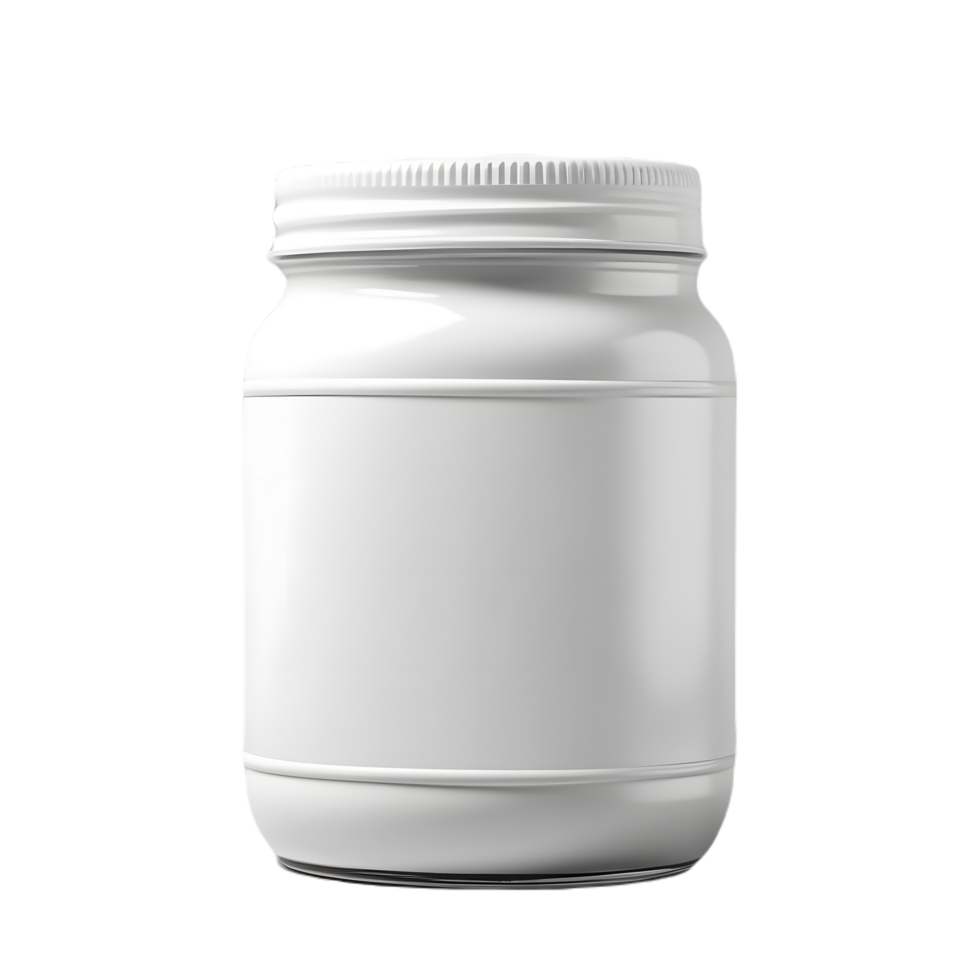 Frosty Sophistication, Front View Blank Jar Mockup with Transparent Background png
