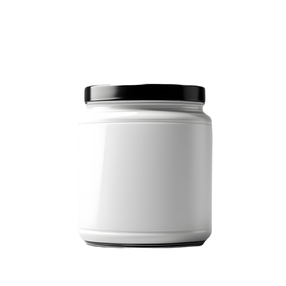 Lustrous Appeal, Front View Blank Jar Mockup with Transparent Display png