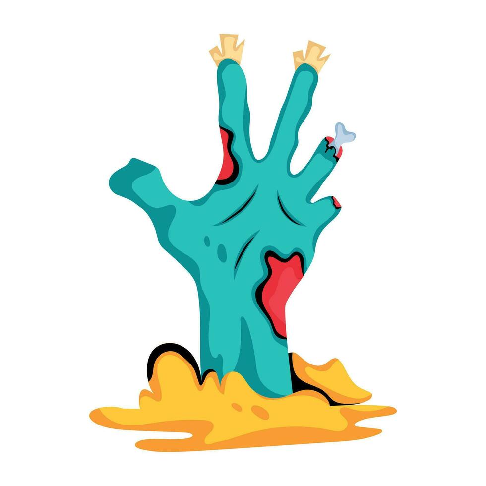 Trendy Zombie Hand vector