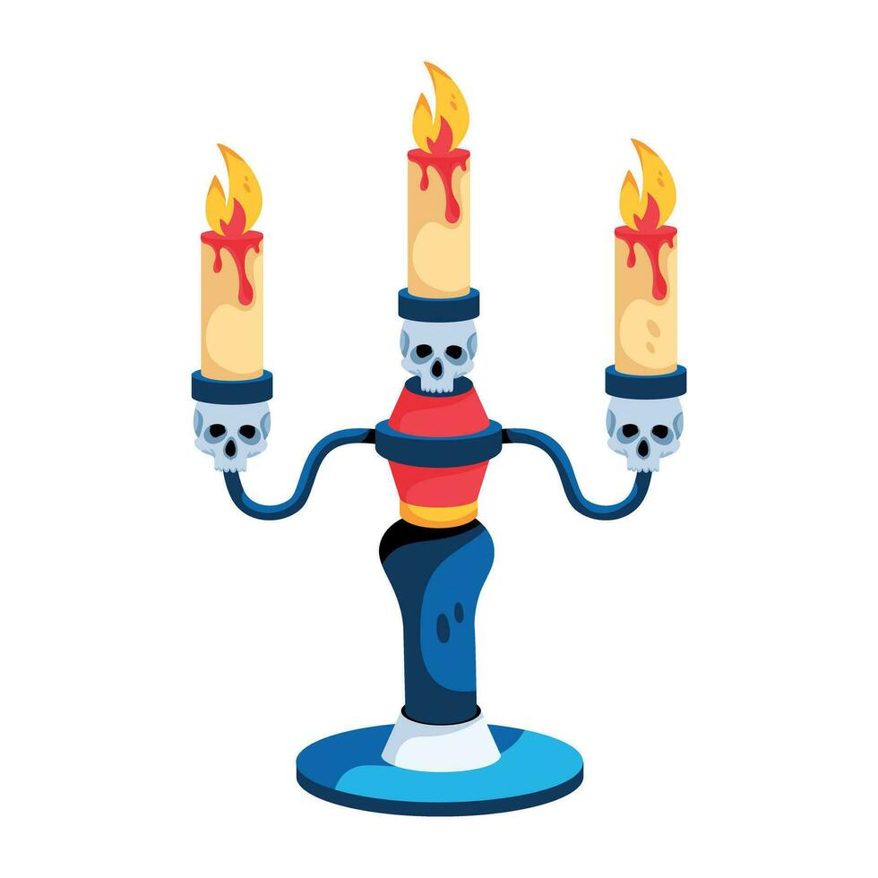 Trendy Scary Candles vector