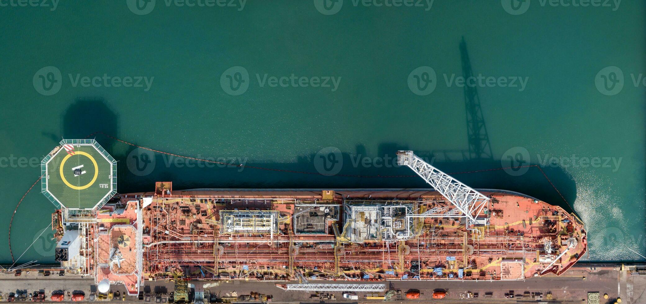 Cargo tanker ship marine vessel docking on oversea berth mooring