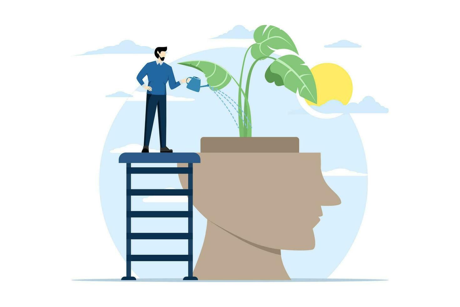 Mental health therapy concept, Therapist and patient, Mental health awareness and emotional care therapy, Psychological support and assistance, vector for psychologist blog or social media post.