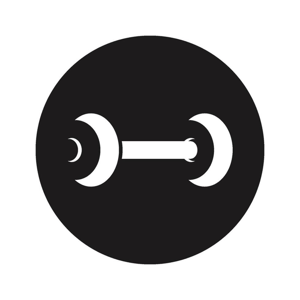 Barbell vector icon