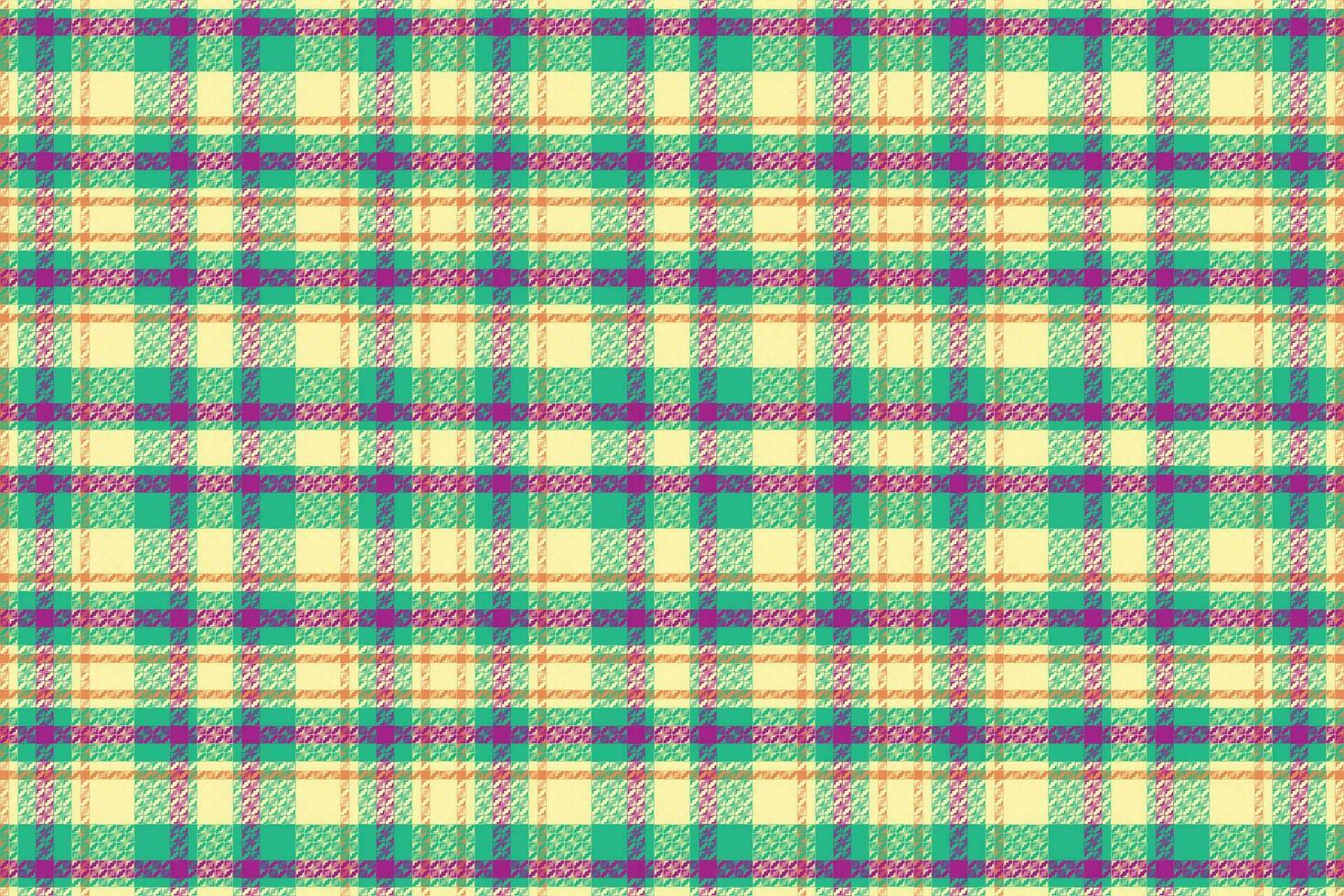 Tartan plaid pattern with texture and retro color. vector