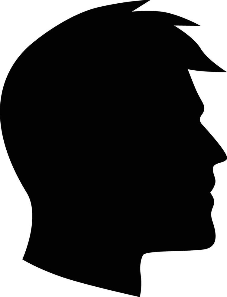Man head silhouette. Vector illustration.