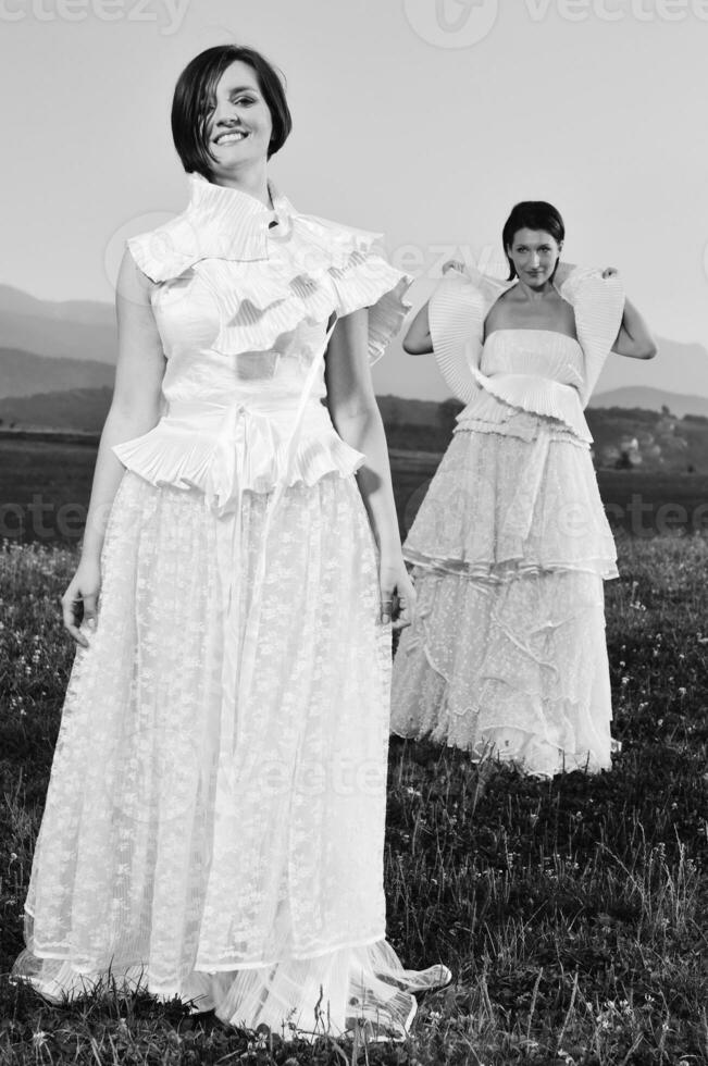 Beautiful brides together photo