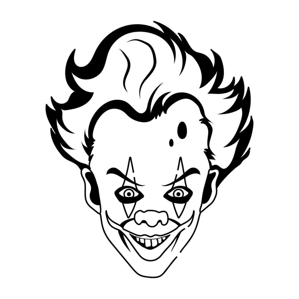 Trendy Scary Joker vector